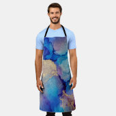カラフル抽象芸術：テクスチャオイル塗装。 エプロン (着用した状態)