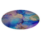 カラフル抽象芸術：テクスチャオイル塗装。 カッティングボード (角)