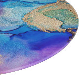 カラフル抽象芸術：テクスチャオイル塗装。 カッティングボード (角)