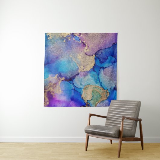 カラフル抽象芸術:テクスチャオイル塗装。 タペストリー (インサイチュ(横))