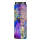 カラフル抽象芸術：テクスチャオイル塗装。 タンブラー (裏面)