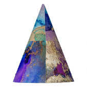 カラフル抽象芸術：テクスチャオイル塗装。 パーティーハット (裏面)