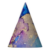 カラフル抽象芸術：テクスチャオイル塗装。 パーティーハット (左)