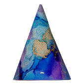 カラフル抽象芸術：テクスチャオイル塗装。 パーティーハット (右)