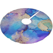 カラフル抽象芸術:テクスチャオイル塗装。 ブラッシュドポリエステルツリースカート (アングル)