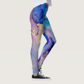 カラフル抽象芸術：テクスチャオイル塗装。 レギンス (右)