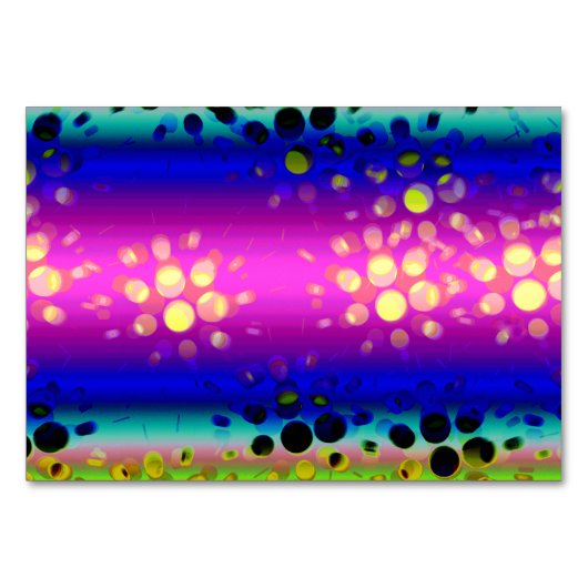 カラフル抽象芸術 テーブルナンバー (正面)