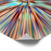 カラフル抽象芸術・デジタル・アート ポスター (角)