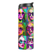 カラフル抽象芸術・デジタル・アート | Sunglasseの女性 タンブラー (回転左)