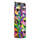 カラフル抽象芸術・デジタル・アート | Sunglasseの女性 タンブラー (回転右)