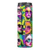 カラフル抽象芸術・デジタル・アート | Sunglasseの女性 タンブラー (裏面)