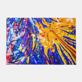 カラフル抽象芸術 ドアマット (正面)