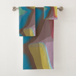 カラフル抽象芸術 バスタオルセット