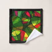 カラフル抽象芸術 バスタオルセット (ウォッシュタオル)