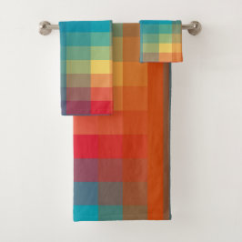 カラフル抽象芸術 バスタオルセット