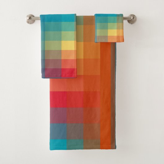 カラフル抽象芸術 バスタオルセット (インサイチュ)