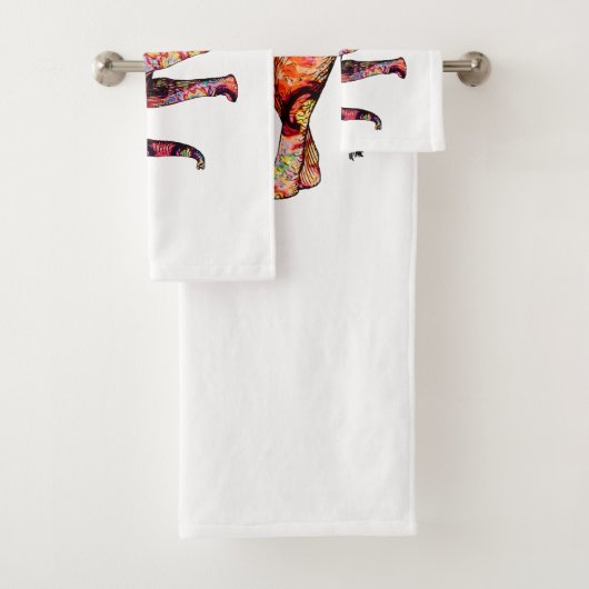 カラフル抽象芸術 バスタオルセット (インサイチュ)