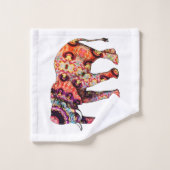 カラフル抽象芸術 バスタオルセット (ウォッシュタオル)