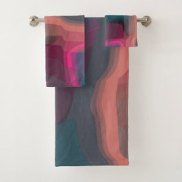 カラフル抽象芸術 バスタオルセット