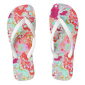 カラフル抽象芸術 ビーチサンダル (フットベッド)