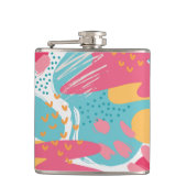 カラフル抽象芸術 フラスク (正面)