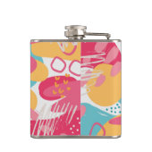 カラフル抽象芸術 フラスク (裏面)