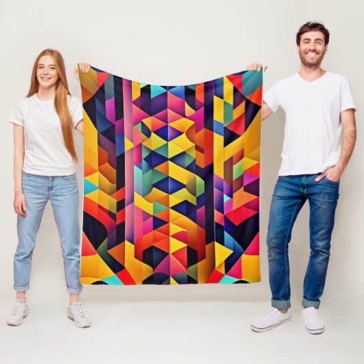 カラフル抽象芸術 フリースブランケット (インサイチュ)