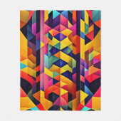 カラフル抽象芸術 フリースブランケット (正面)