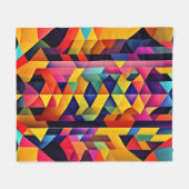 カラフル抽象芸術 フリースブランケット (正面(横))