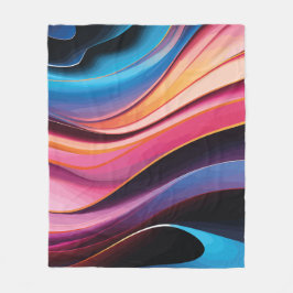 カラフル抽象芸術 フリースブランケット