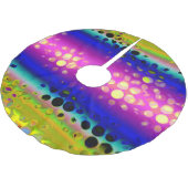 カラフル抽象芸術 ブラッシュドポリエステルツリースカート (アングル)