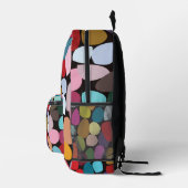 カラフル抽象芸術 プリントバックパック (右)