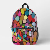 カラフル抽象芸術 プリントバックパック (正面)
