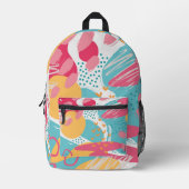 カラフル抽象芸術 プリントバックパック (正面)