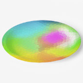 カラフル抽象芸術 ペーパープレート (アングル)