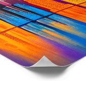 カラフル抽象芸術 ポスター (角)