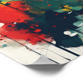 カラフル抽象芸術 ポスター (角)