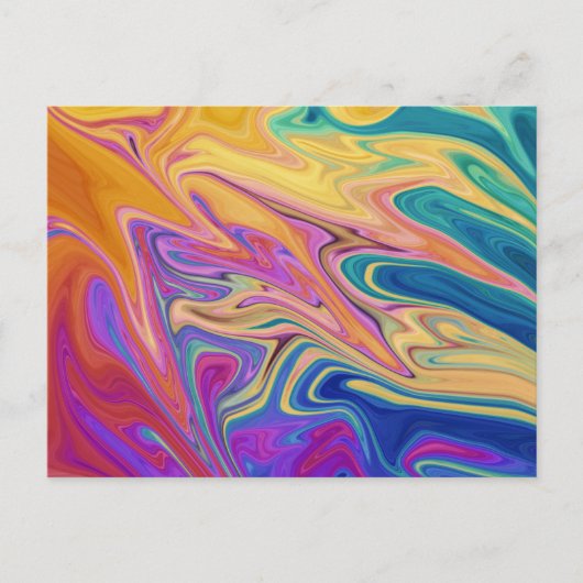 カラフル抽象芸術 ポストカード (正面)