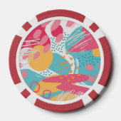 カラフル抽象芸術 ポーカーチップ (裏面)