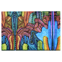 カラフル抽象芸術 メタルプリント