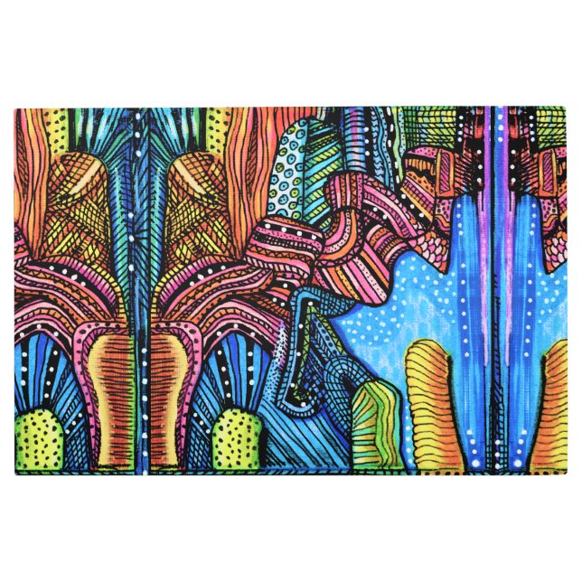 カラフル抽象芸術 メタルプリント (正面)