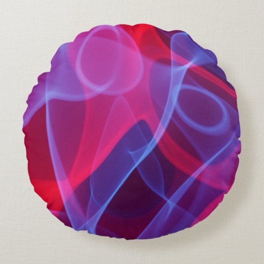 カラフル抽象芸術 ラウンドクッション (正面)