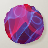 カラフル抽象芸術 ラウンドクッション (裏面)