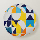 カラフル抽象芸術 ラウンドクッション (裏面)