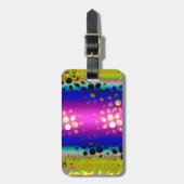 カラフル抽象芸術 ラゲッジタグ (正面縦)