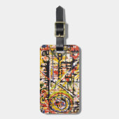 カラフル抽象芸術 ラゲッジタグ (正面縦)
