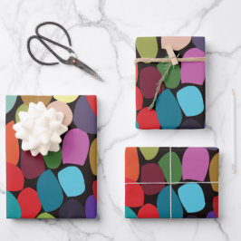 カラフル抽象芸術 ラッピングペーパーシート