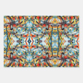 カラフル抽象芸術 ラッピングペーパーシート (正面2)