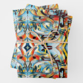 カラフル抽象芸術 ラッピングペーパーシート (インサイチュ)