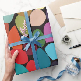 カラフル抽象芸術 ラッピングペーパー